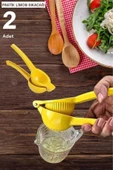 2 Adet Limon Sıkacağı Plastik Elden Sıkmalı Lemon Naranciye sıkacak - 1