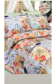 Pamuklu Çift Kişilik Nevresim Takımı - Ranforce Kumaş Algül Karışık Desen Çarşaf Nevresim Yastık thumbnail 1