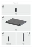 Ombeg Dekoratif 4 Katlı Plastik Çok Amaçlı Banyo Düzenleyici Saksılık Kitaplık Siyah Organizer - 2