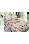 Pamuklu Çift Kişilik Nevresim Takımı - Ranforce Kumaş Algül Karışık Desen Çarşaf Nevresim Yastık thumbnail 2