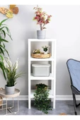Shelf 4 Katlı Düzenleyici Plastik Raf Ünitesi Beyaz ,kitaplık, Banyo, Mutfak Rafı. Ayakkabılık - 2
