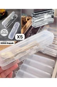 5 Adet Multix Çatal Kaşık Bıçak Saklama Kutusu Çeyizlik Kaşık Takımları Düzenleyici Saklama Kabı thumbnail 1