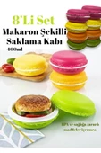 8'Li Makaron Beslenme Saklama Kutusu Çerezlik Anaokulu Için Eğlenceli Kapaklı Kutular - 1