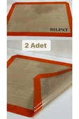 2 Adet Fırınlanabilir Kendinden Yağlı Silikon Pişirme Matı-hamur Açma Matı 30x40 - 1