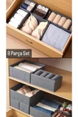 Coco 8 Parça Çekmece Içi Kutu Seti Dolap Kıyafet Çamaşır düzenleyici Organizer thumbnail 1