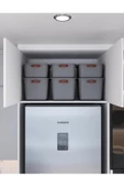 Boxsıs 3 Adet 15 ve 3 Adet 10 Lt Düzenleyici Kapaklı Kutu Storage Dekoratif Dolap Içi Organizer - 1