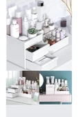 2 Adet Rose Makyaj Organizer - Çekmeceli Katlı Kozmetik Parfüm Krem Serum Düzenleyici Çok Gözlü - 4