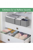 Coco 8 'li Set Çekmece Içi Düzenleyici Organizer Set Antrasit - Çorap Sütyen Şal Kumaş Kutu thumbnail 2
