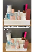 Golden Masaüstü Makyaj Organizeri Ruj Standı Serum Parfüm Kalemlik Makyaj Fırçası Düzenleyici Raf - 1