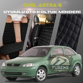 Opel Astra G Siyah Renk Tay Tüyü Cepli & Terletmez Sırtlı Oto Koltuk Minder Seti - Koltuk Koruma Kılıfı (ÖN & ARKA TAM SET) - 1