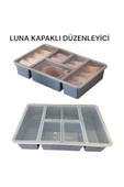Luna Mavi 1 Adet Çekmece Içi Düzenleyici, Kapaklı Makyaj ,takı Düzenleyici, Masaüstü Organizer thumbnail 1