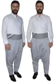 Açık Gri Renk,uçkurlu Orjinal Adana Şalvarı Alana,1-adet Puşi Hediye,şalvar Için,boy Kılo Yazınız - 1