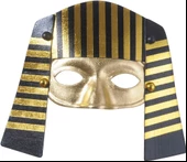 Mısırlı Maskesi Lastik Aparatlı Firavun Maskesi 21x23 Cm thumbnail 3