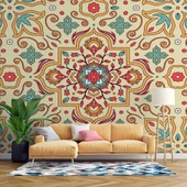 Renkli Çini Motifli Duvar Kağıdı thumbnail 1