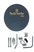 70 CM Çanak Anten Siyah Full Set + Tekli Lnb + 10 M Kablo - 1