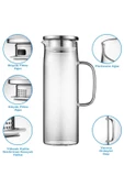 Kapris Metal Kapaklı Cam Sürahi 1300 ML SA6863 - 4