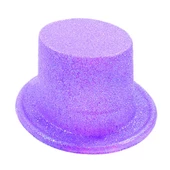 Floresan Mor Renk Simli Uzun Fötr Melon Şapka 12 Cm thumbnail 1