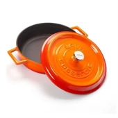 Lava Demir Döküm Yayvan Tencere Turuncu 24 Cm Lvyst24k2o thumbnail 2