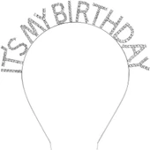 Kristal Taşlı Gümüş Renk İt39s My Birthday Yazılı Doğum Günü Parti Tacı 14x16 Cm thumbnail 4