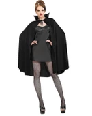 Siyah Renk Yakalı Halloween Pelerini 90 Cm - 2