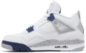 Nike Air Jordan 4 Retro White Midnight Navy Spor Ayakkabı thumbnail 3