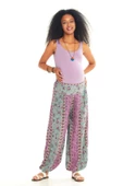 Beli Lastikli Dökümlü Şalvar Hamile Pantolon - 1