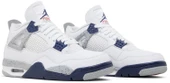 Nike Air Jordan 4 Retro White Midnight Navy Spor Ayakkabı thumbnail 8