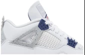 Nike Air Jordan 4 Retro White Midnight Navy Spor Ayakkabı thumbnail 2