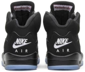Nike Air Jordan Retro 5 Black Metallic Silver Spor Ayakkabı thumbnail 6