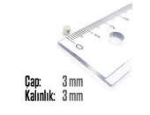 Neodyum Mıknatıs Silindir Çap 3mm , Kalınlık 3mm   ( 30 Adet) - 2
