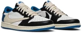 Nike Travis Scott x Fragment Air Jordan 1 Low OG White/Blue/Sail Spor Ayakkabı - 8