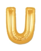 U Harf Folyo Balon Altın Renk  40 İnç - 1