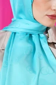 Halka Desen Jakar Şal Turkuaz thumbnail 4