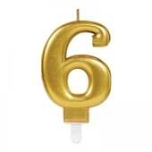 6 Rakam Mum Gold Renk - 1