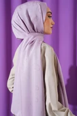 Halka Desen Jakar Şal Lila - 3