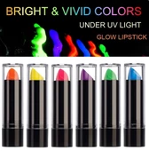 Karanlıkta Parlayan Yanan Uv Neon Ruj Yüz Boyama 6 Adet 6 Renk - 1