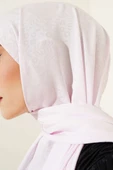 Mini Çiçekli Jakar Şal Pembe -133 thumbnail 4