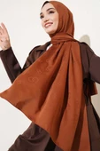 Halka Desen Jakar Şal Kahve - 2