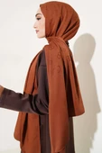 Halka Desen Jakar Şal Kahve - 3