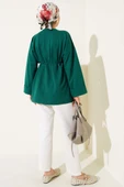Duble Kol İp Bağcıklı Tunik Zümrüt thumbnail 3