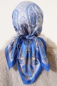 Antik Paisley Desen Eşarp Saks - 3