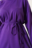 Duble Kol İp Bağcıklı Tunik Lila thumbnail 4