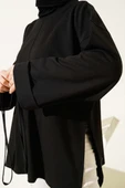 Duble Kol İp Bağcıklı Tunik Siyah thumbnail 4