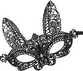 Siyah Renk Dantel Kesim Dantel İşlemeli Balo Parti Maskesi 7 No thumbnail 4