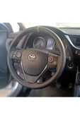DİKİŞLİ DİREKSİYON KILIFI DAMARLI SİYAH DERİ/GRİ YÜZÜK GRİ DİKİŞ TOYOTA COROLLA İÇİN - 1