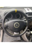 DİKİŞLİ DİREKSİYON KILIFI DAMARLI SİYAH DERİ SARI YÜZÜK/DİKİŞLİ RENAULT CLİO - 1