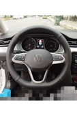 DİKİŞLİ DİREKSİYON KILIFI DAMARLI/NOKTALI İTHAL DERİ SİYAH DİKİŞ VOLKSWAGEN GRUBU thumbnail 1
