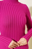 Fitilli Esnek Triko Kazak Magenta thumbnail 4