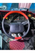 DİKİŞLİ DİREKSİYON KILIFI SİYAH/KIRMIZI DERİ SİYAH DİKİŞLİ VOLVO TIR KAMYON - 1