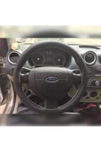 DİKİŞLİ DERİ DİREKSİYON KILIFI DAMARLI SİYAH DERİ SARI DİKİŞLİ FORD FİESTA FUSİON İÇİN - 1